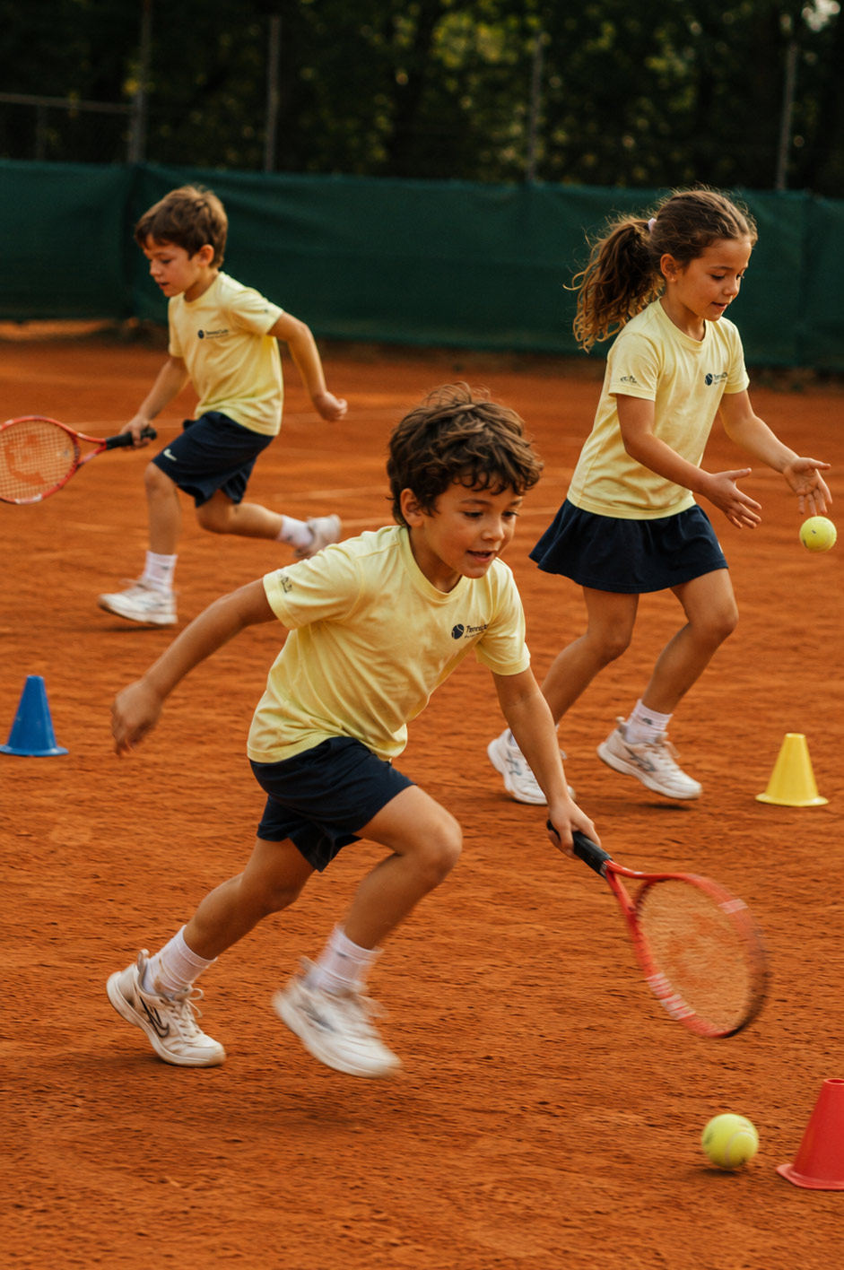 Kinder beim Tennistraining